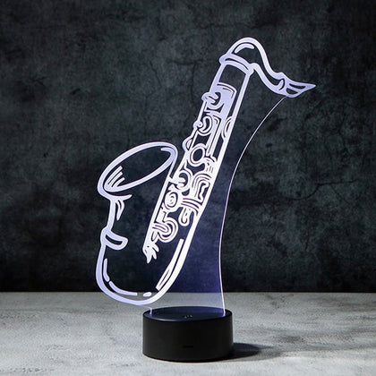 Saxophone 3D Illusion Lamp