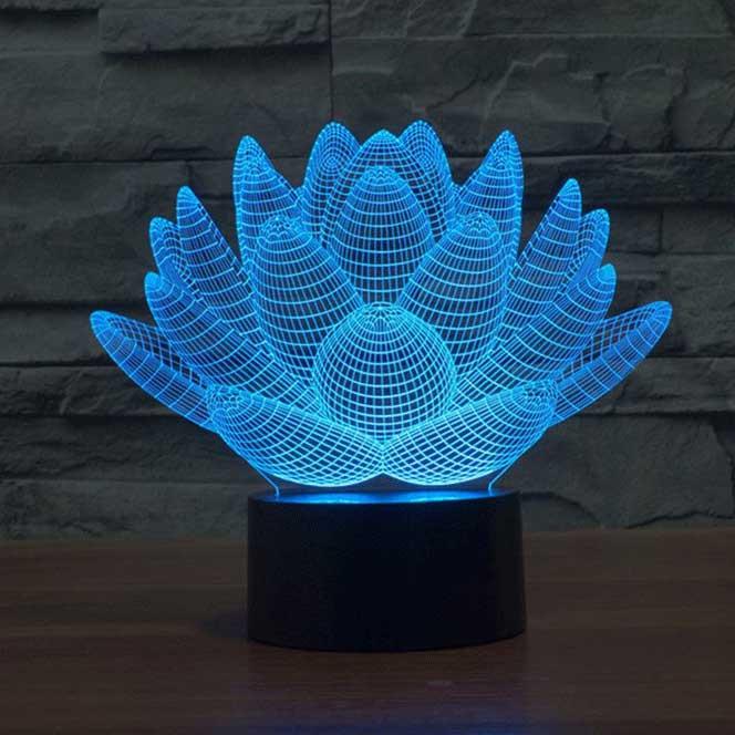 Elephant and Lotus 3D Illusion Lamp Bundle