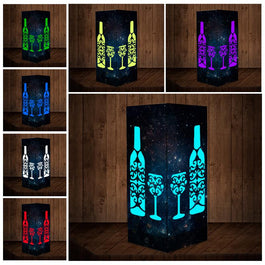 Wine Art Carved Lamp