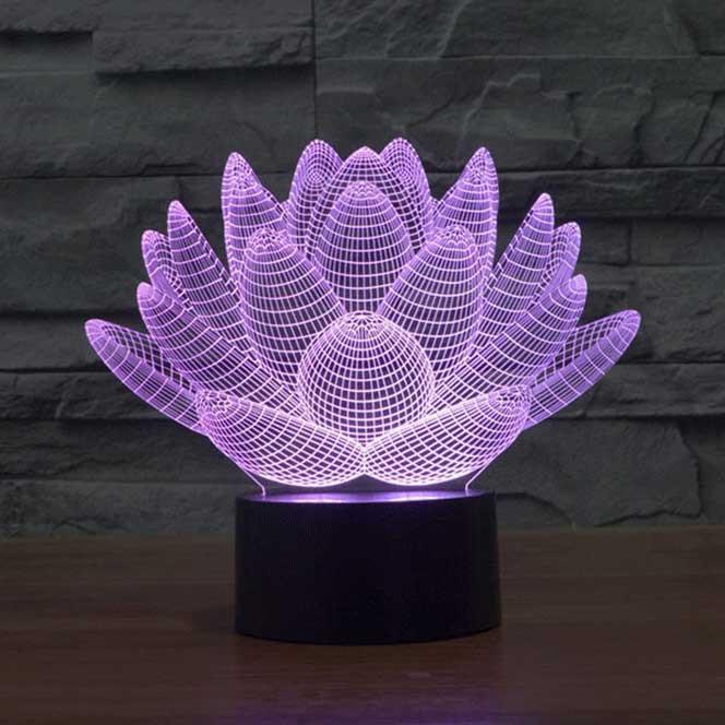 Elephant and Lotus 3D Illusion Lamp Bundle