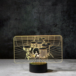 Drum Set 3D Illusion Lamp
