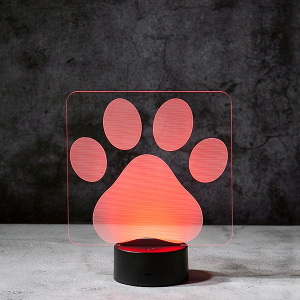 Dog Paw 3D Illusion Lamp