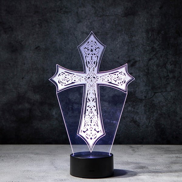Cross 3D LED Night Lamp