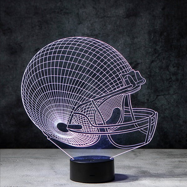 Football Helmet 3D Optical LED Illusion Lamp