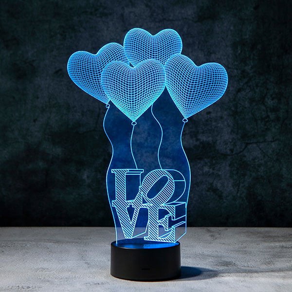 Love Balloons 3D Illusion Lamp