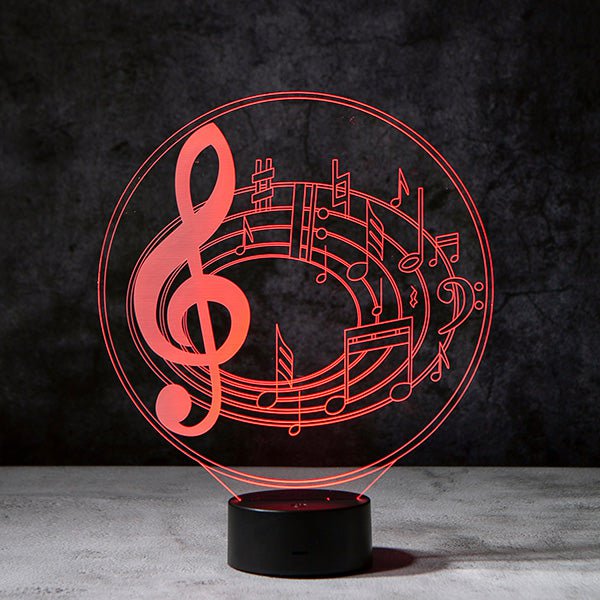 Musical Notes 3D Illusion Lamp