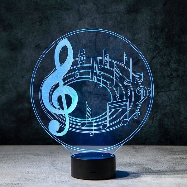 Musical Notes 3D Illusion Lamp