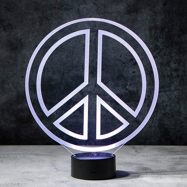 Peace 3D Illusion Lamp