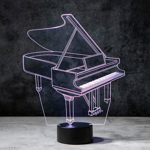 Piano 3D Optical LED Illusion Lamp