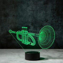 Trumpet 3D Illusion Lamp