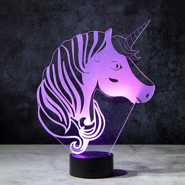 3d unicorn lamp on sale